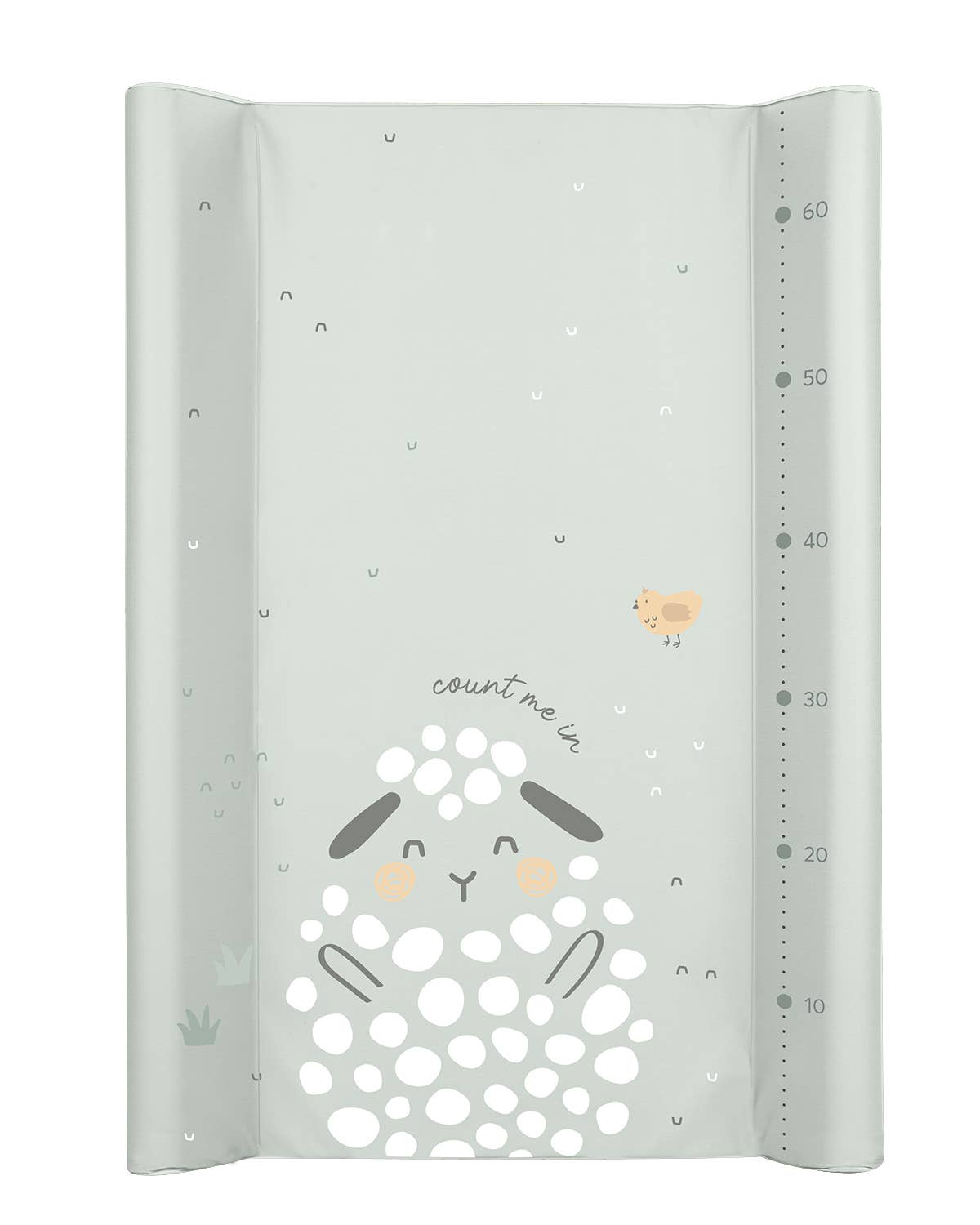 Mjuk skötbädd med tillväxtgrafik, grön