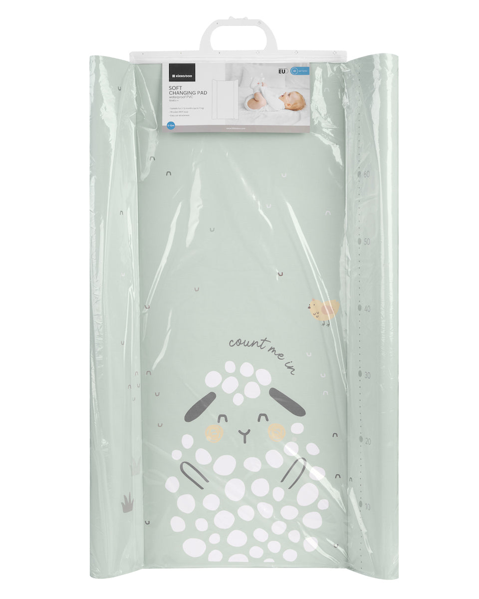 Mjuk skötbädd med tillväxtgrafik, grön