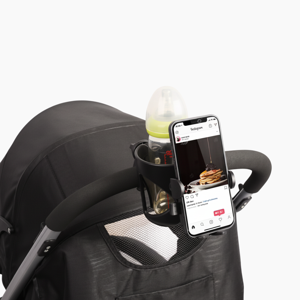 Mugghållare med mobilfäste, 360° Rotation SmartCup 2-in-1