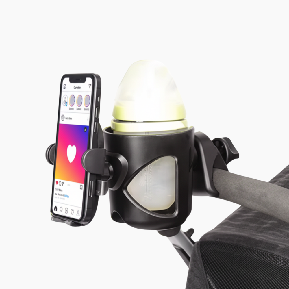 Mugghållare med mobilfäste, 360° Rotation SmartCup 2-in-1