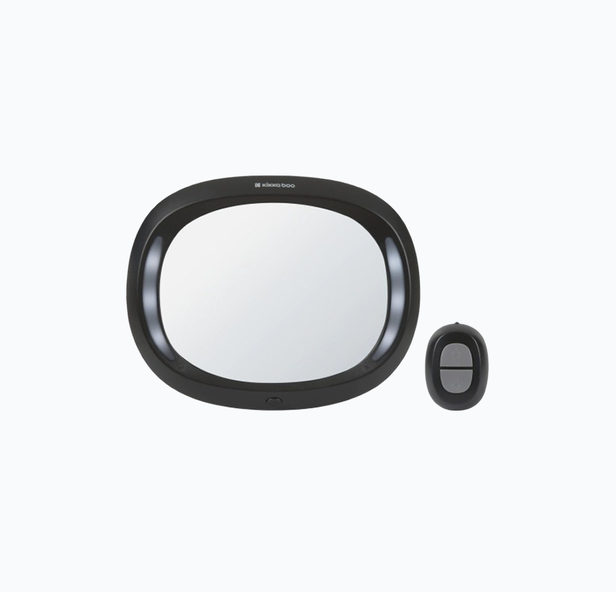 Bilspegel med LED-ljus och fjärrkontroll Kikkaboo - Svart