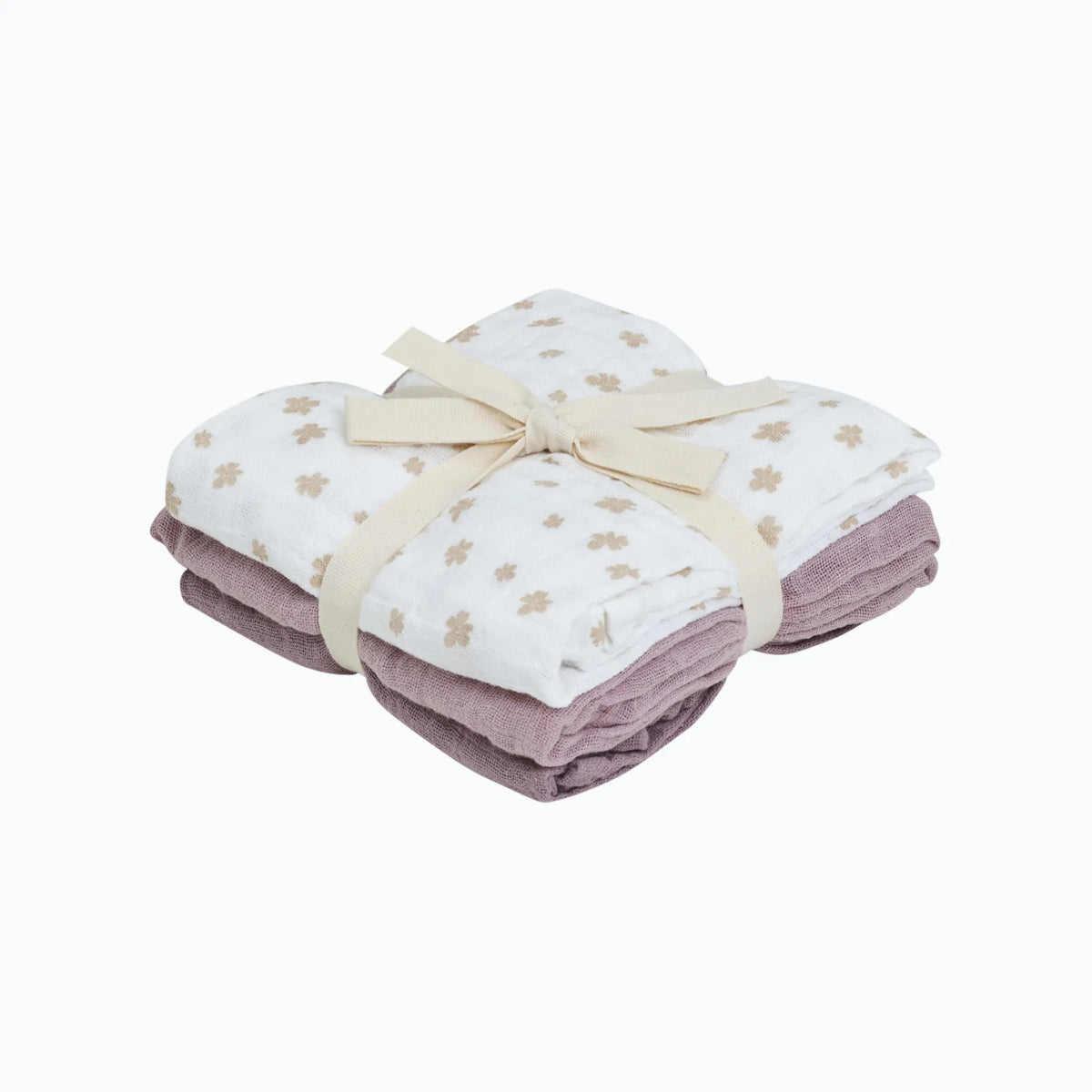 Muslinfiltar i andningsbar bomull, Pippi - Quail (3-pack)