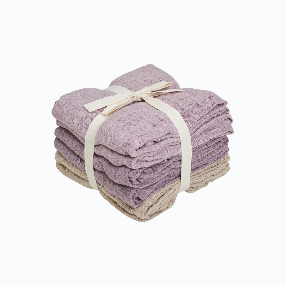 Muslinfiltar i andningsbar bomull, Pippi - Quail (6-pack)