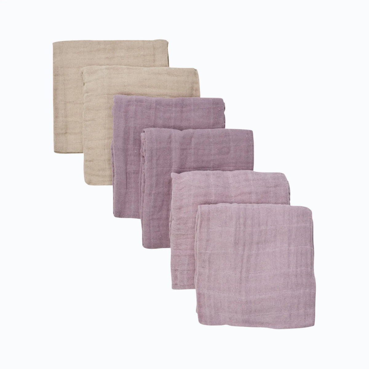 Muslinfiltar i andningsbar bomull, Pippi - Quail (6-pack)