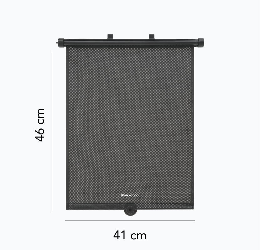 Rullgardiner för solskydd i bilen, Kikkaboo - 2-pack, svart