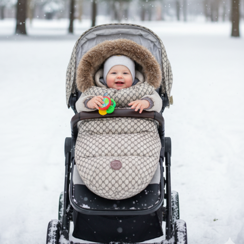 Åkpåse Vind- & vattentät 0–12 Mån STELLA - Beige