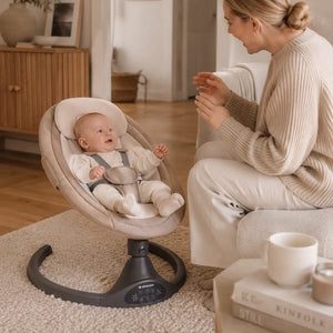 Elektrisk babysitter med bluetooth, Kikkaboo Codie - beige