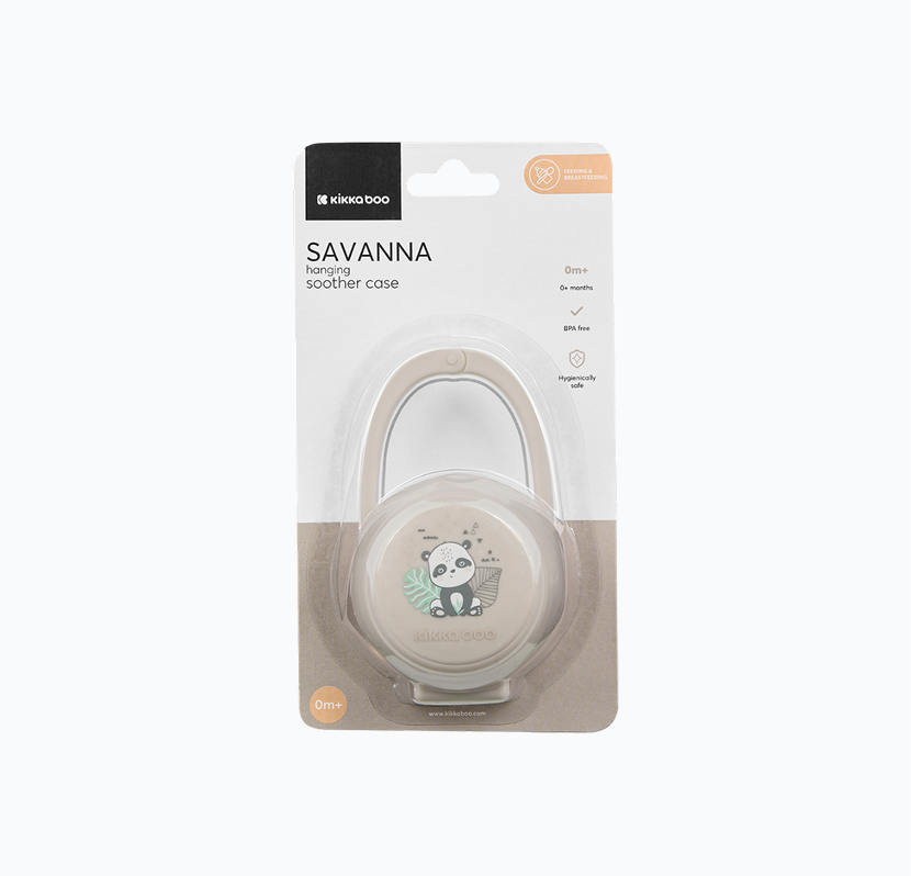 Kikkaboo Savanna nappfodral med hänge, beige