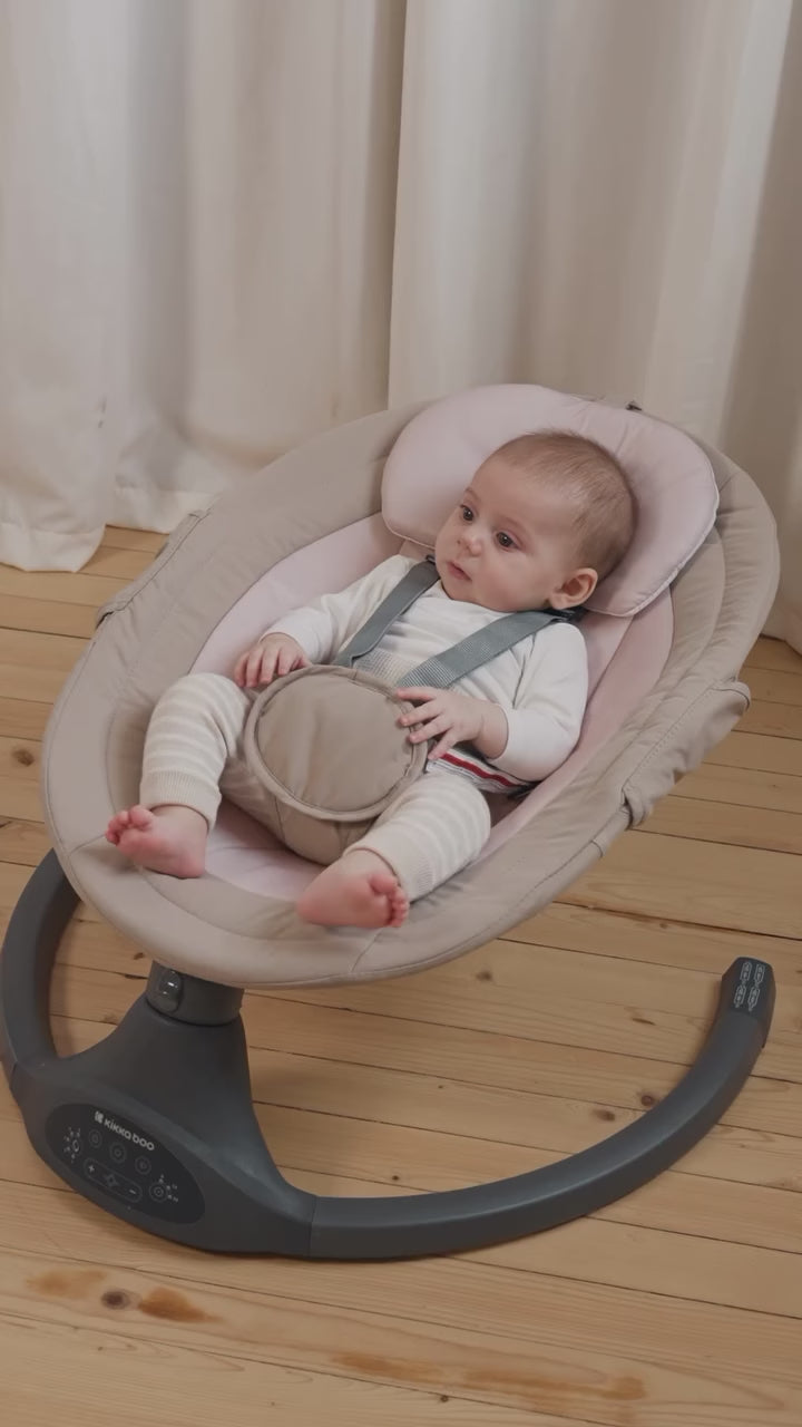 Elektrisk babysitter med bluetooth, Kikkaboo Codie - beige
