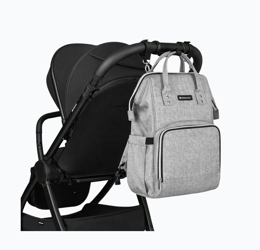 Skötväska ryggsäck med många fack Kikkaboo Siena - grå