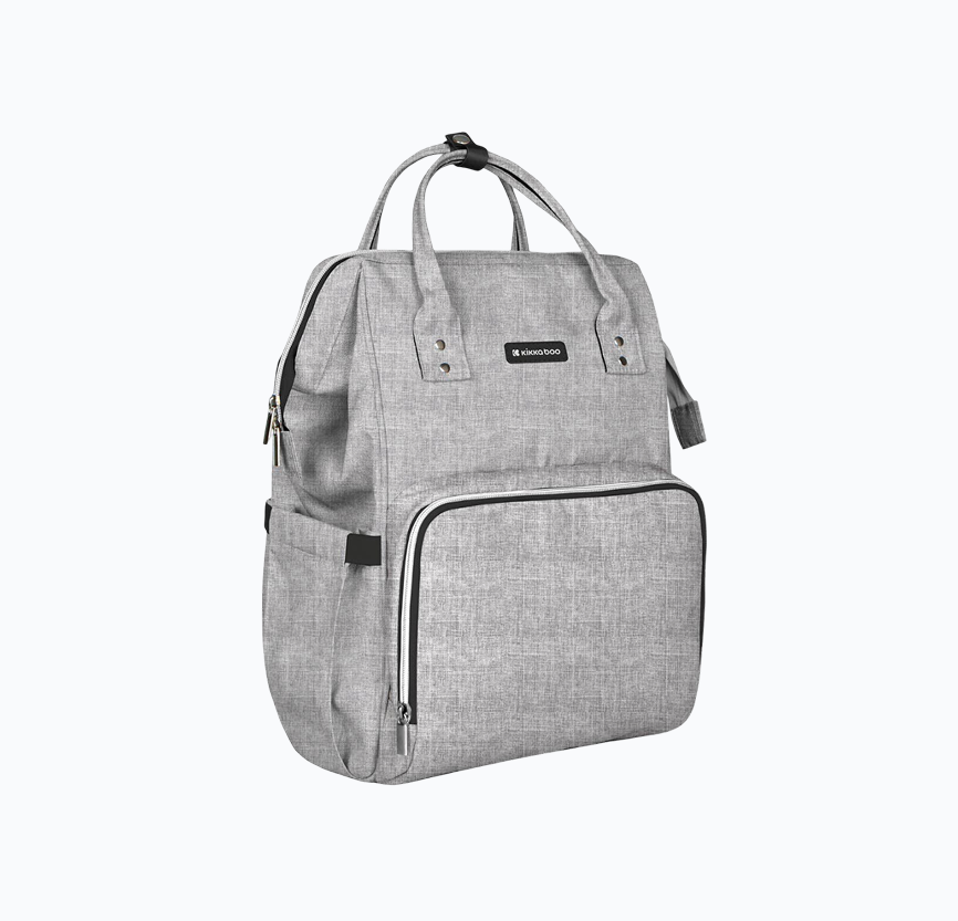 Skötväska ryggsäck med många fack Kikkaboo Siena - grå