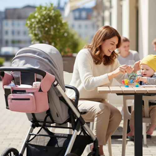 Förvaringsväska till barnvagn LEXI - Rosa